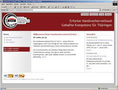Screenshot der Website vom Handwerkerverbund Erfurt.
